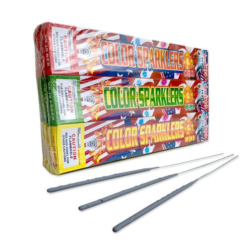 8 inch ASSORTED COLORS SPARKLERS (72 PK)