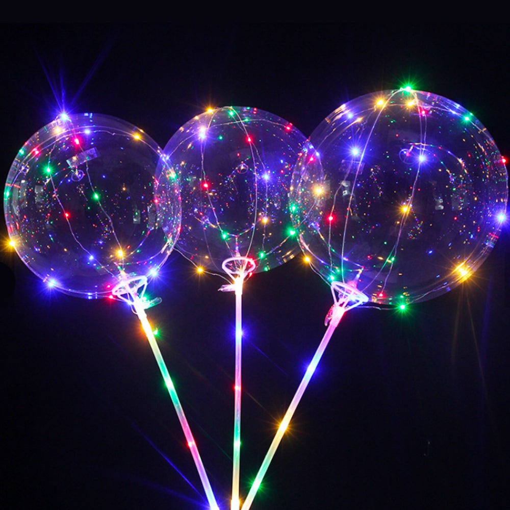 LED BALLOON LIGHT - HANDLE with LIGHT STRAND