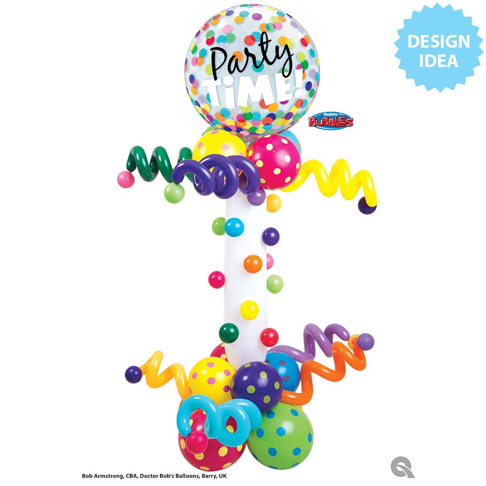 22 inch BUBBLE - PARTY TIME! COLORFUL DOTS