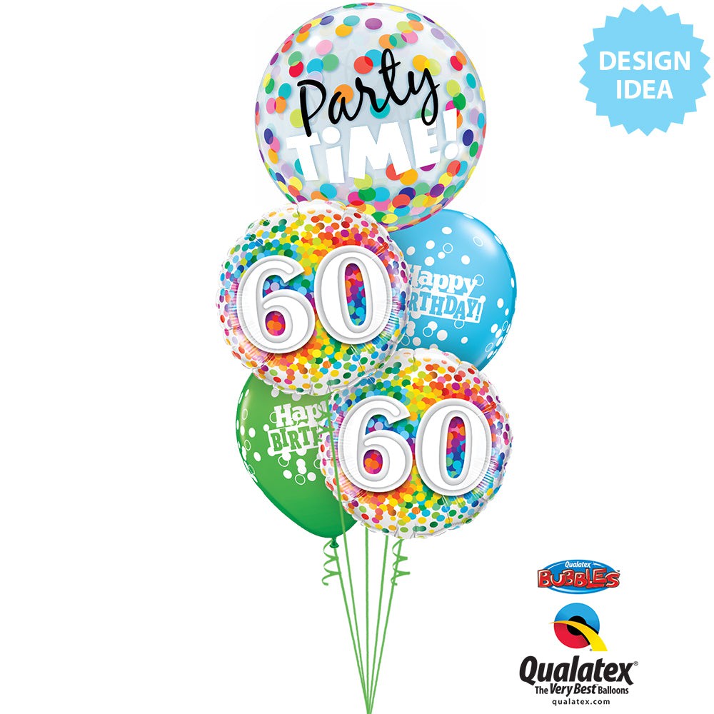 22 inch BUBBLE - PARTY TIME! COLORFUL DOTS